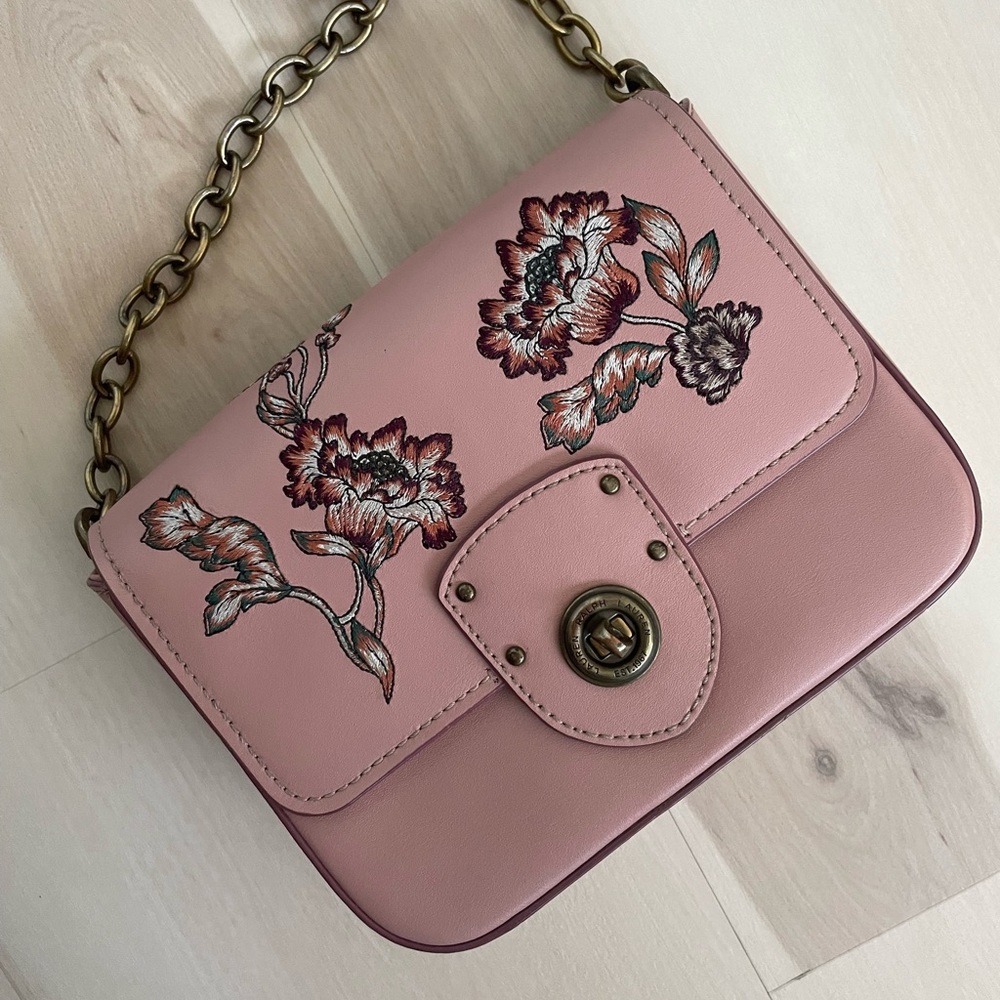 Ralph Lauren Embroidered leather bag RARE